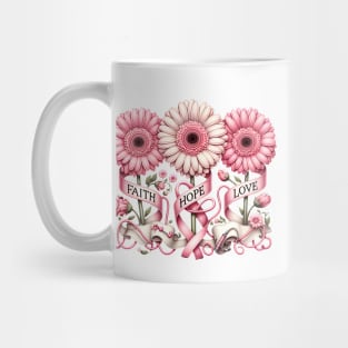 Faith Hope Love Breast Cancer Awareness Mug